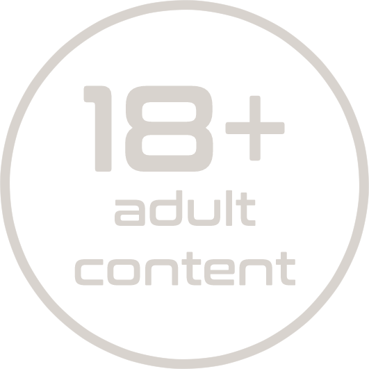 A warning graphic that reads 18 plus, adult content.